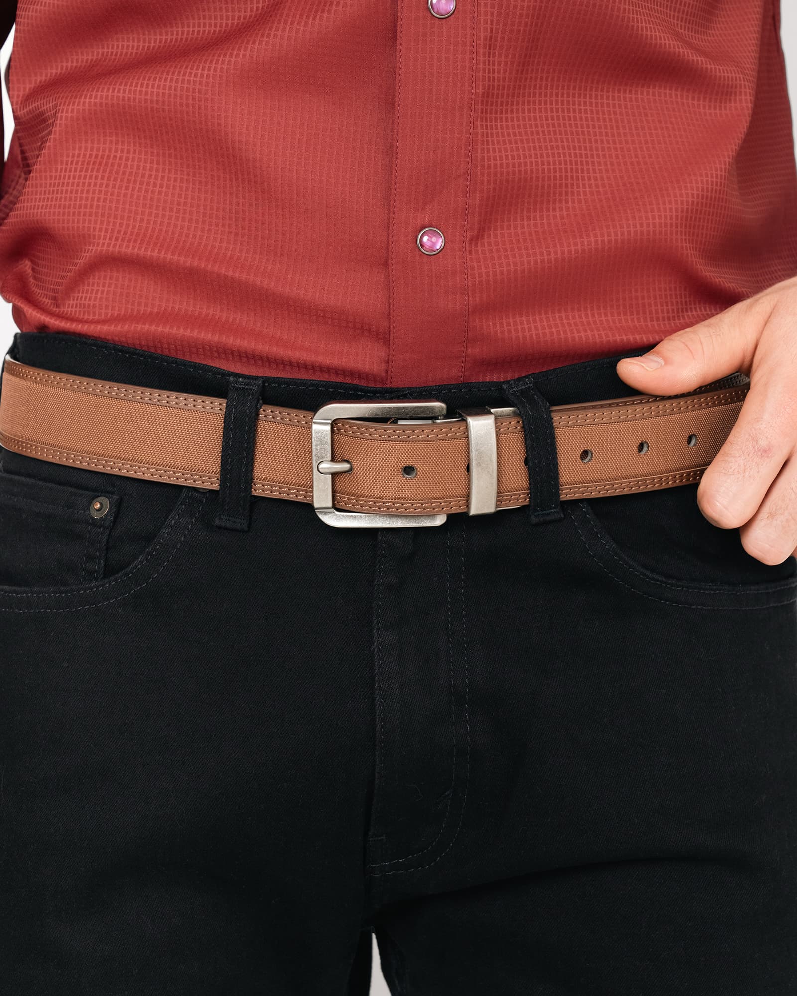 MAJA Classic Belt with Holes Herradura