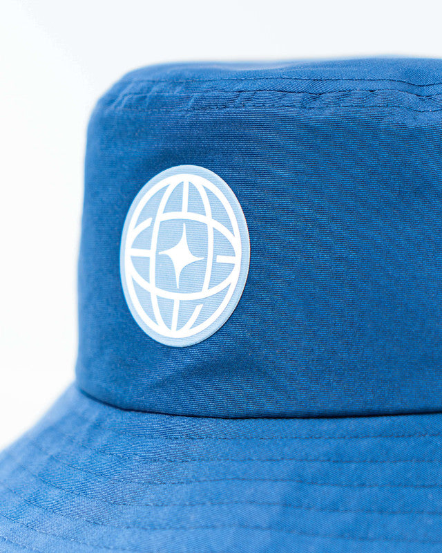 MAJA® Costa Bucket Hat, Navy Blue, back view, Polyester, sun protection and casual style