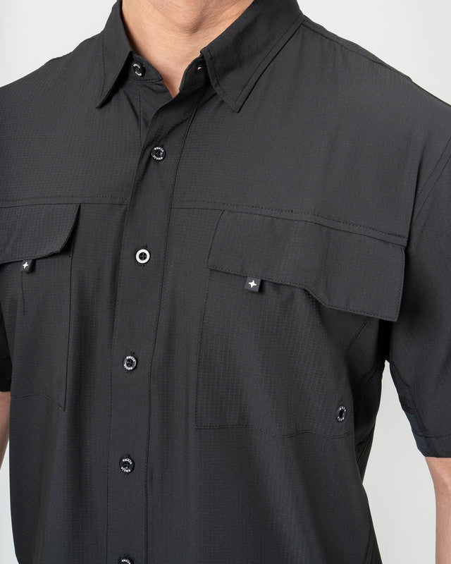 MAJA® Lightweight Jacket, Black, side view, Relaxed fit, Polyester, with ripstop, ideal for office