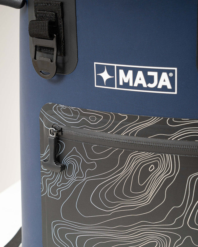 Santo Pattern Cooler, Navy Blue, detail, Polyester, with water-repellent, versatile use