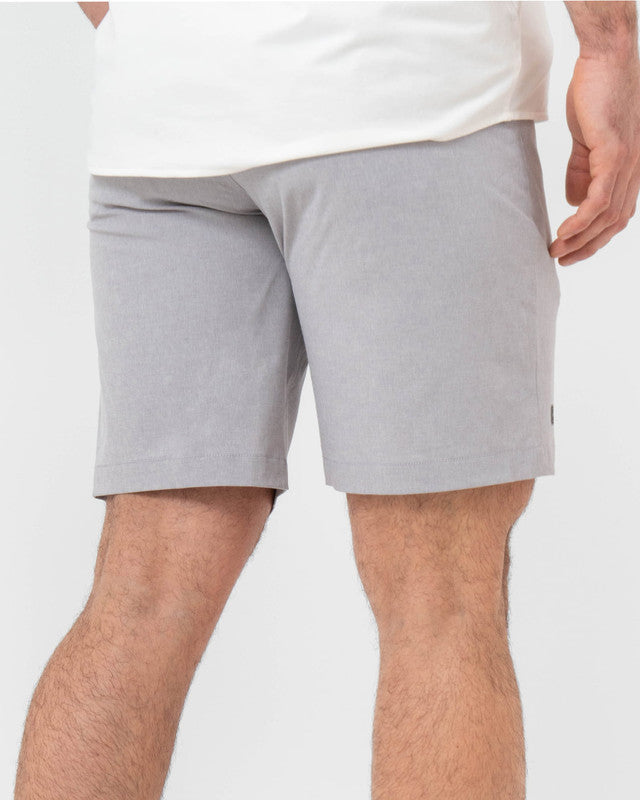 MAJA® Origen Shorts, Gray, back view, Regular fit, Polyester, with water-repellent, comfortable for training