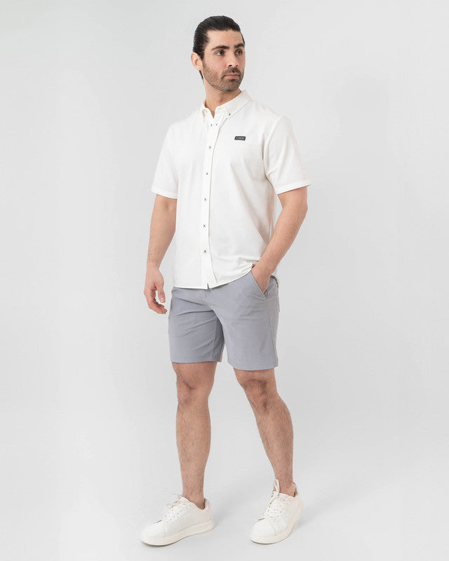 MAJA® Origen Shorts, Gray, detail, Regular fit, Polyester, with water-repellent, comfortable for training