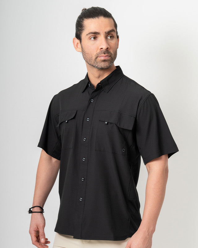 MAJA® Lightweight Jacket, Black, front view, Relaxed fit, Polyester, with ripstop, ideal for office